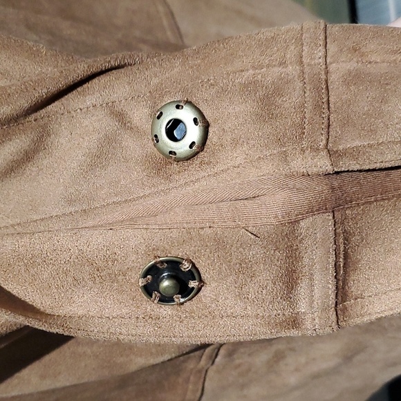 SOFT SURROUNDINGS SADDLE SIMPLY SOFT SKIRT CAMEL COLOR SNAP BUTTON LARGE - Picture 5 of 8